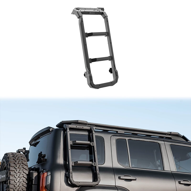 

Aluminum Alloy Car Roof Rack Side Ladder Black Accessories Rear Protection SUV Framework Car Side Door Ladder for GWM Tank 300
