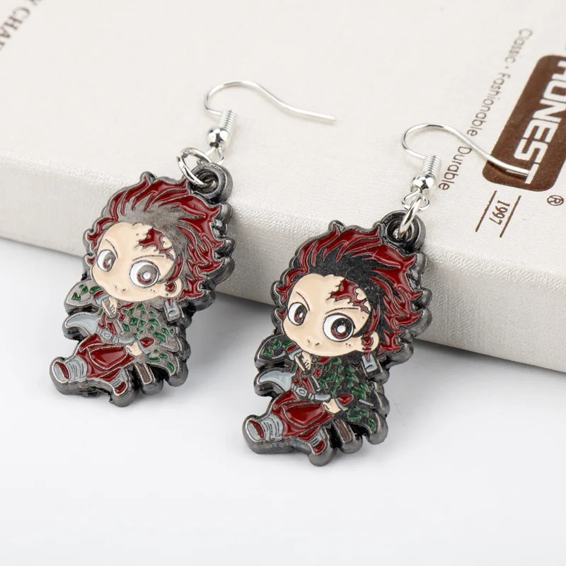 Animation Derivatives Earrings Anime Cartoon Tanjirou Nezuko Zenitsu Inosuke Giyuu Shinobu Kyoujurou Uzui Tengen Exquisite Gift