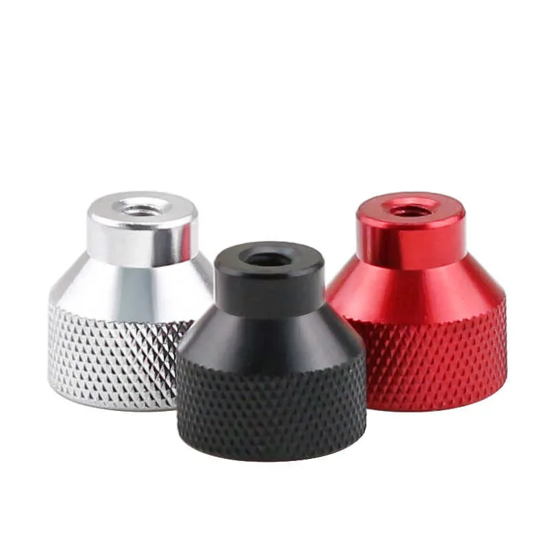 M5 Blind Hole Hand Nut Aluminum Alloy Knurled Step Nut With Collar Thumb Nuts Black/Red/Aluminium 3/5/8/20/50/200Pcs