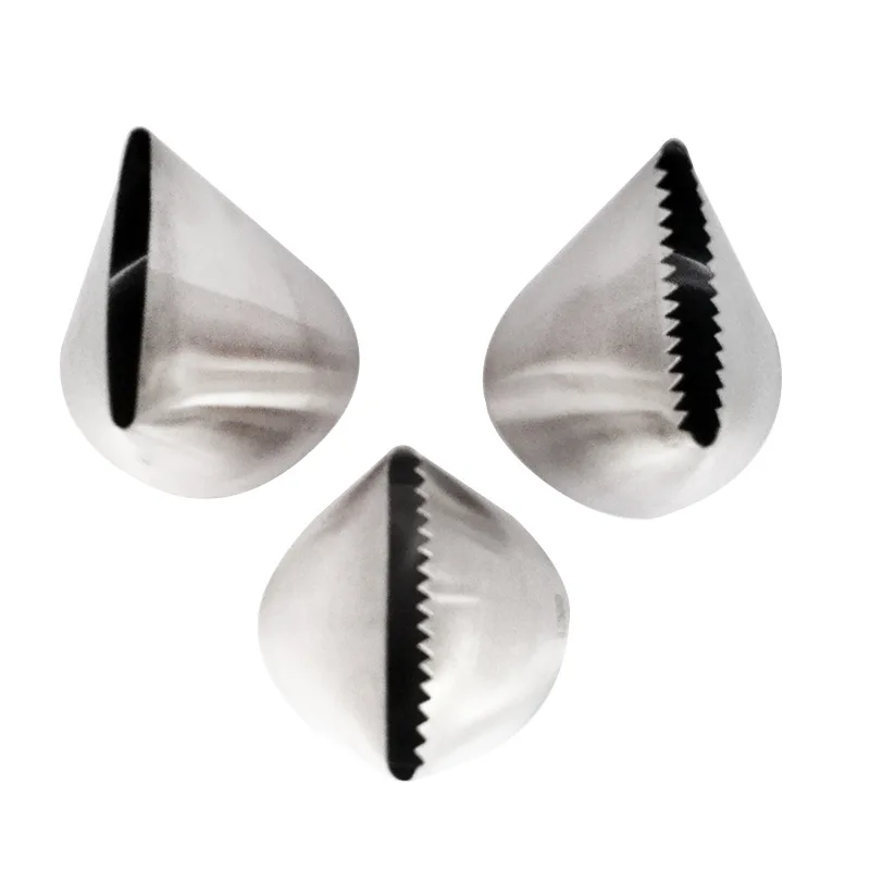 Extra Large Stainless Steel Flower Mouth Serrated Cream Coated Flower Mouth DIY Cake Baking Tool Piping Nozzles Cake Decor