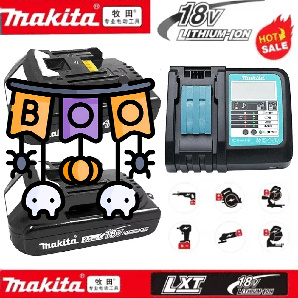 

18V 6.0Ah Rechargeable 3.0Ah 100% Original Makita Battery ,For Makita BL1840B BL1850 battery Suitable for Pastoral Tool DTW700