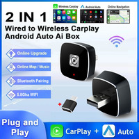 Wired To Wireless Carplay Adapter 2 In 1 Smart Box Plug and Play Auto Connect Wireless Android Auto for Mazda Audi Kia Ford Audi