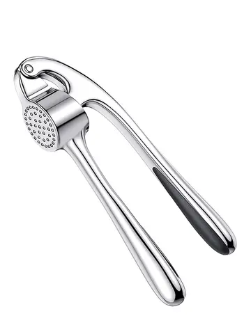 LMETJMA Premium Garlic Press Stainless Steel Garlic Mincer Garlic Crusher Easy to Squeeze and Clean Kitchen Tools JT202