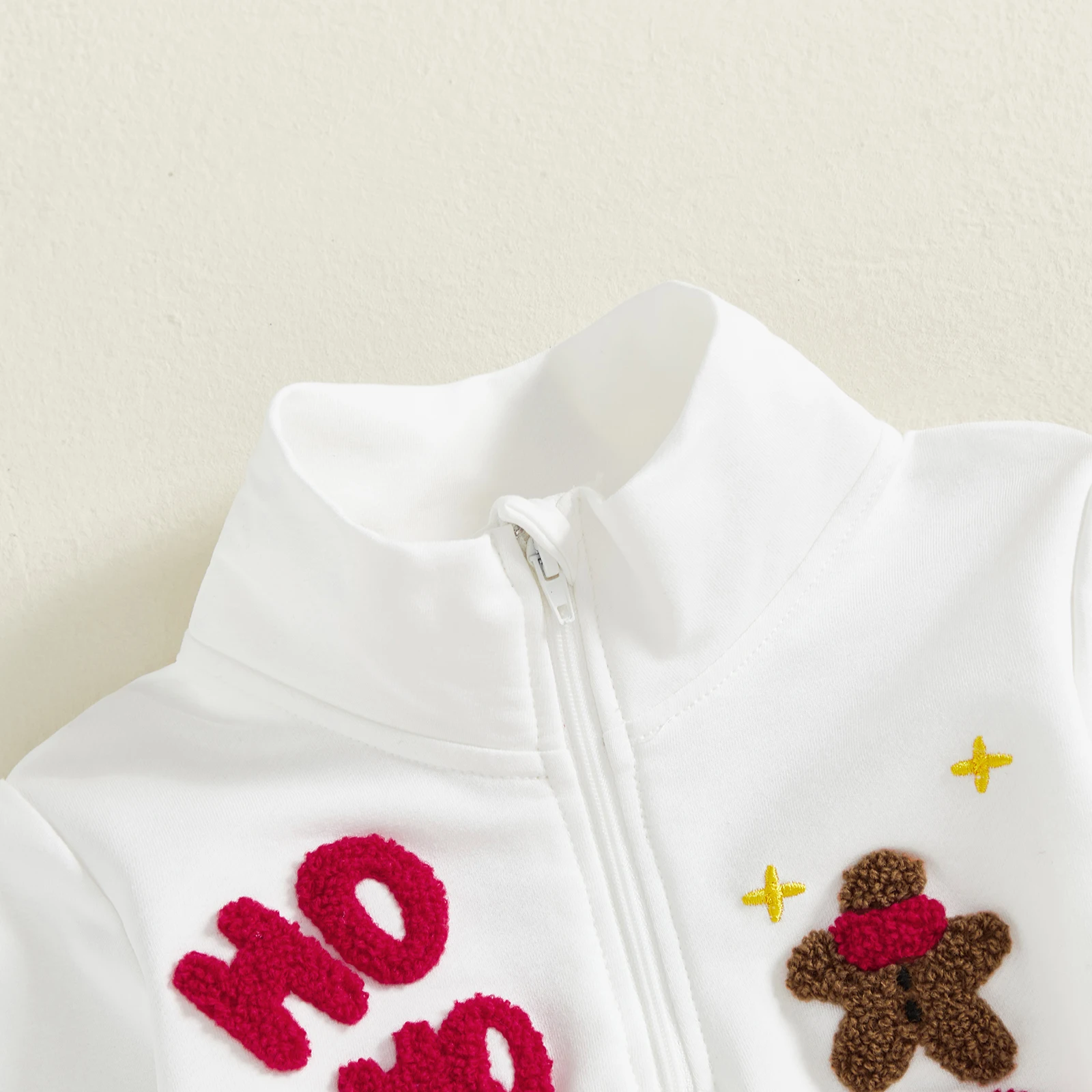 2026 السنة الجديدة طفل رضيع عيد الميلاد تي شيرت موضة الطفل عيد الميلاد الشتاء المطرزة نصف زمم الوقوف طوق كم طويل بلايز #4