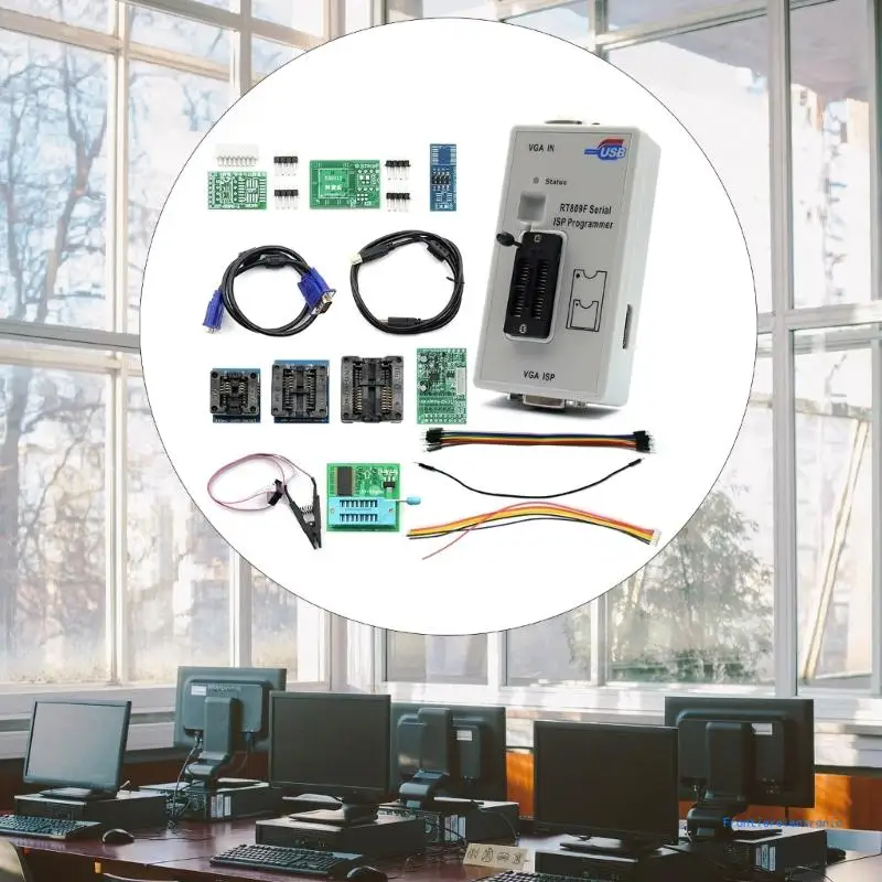 RT809F +11 Adapters Serial ISP LCD Programmer USB Repair Tools with 1.8v Adapter+SOP8 Test Cip+EDID Cable +ICSP DropShipping