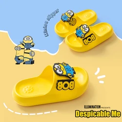 Nime Minions Hole Sandals sprayer Dave pantofole sandali Kawaii EVA Anime Home Beach Shoes sandali estivi per bambini drenaggio