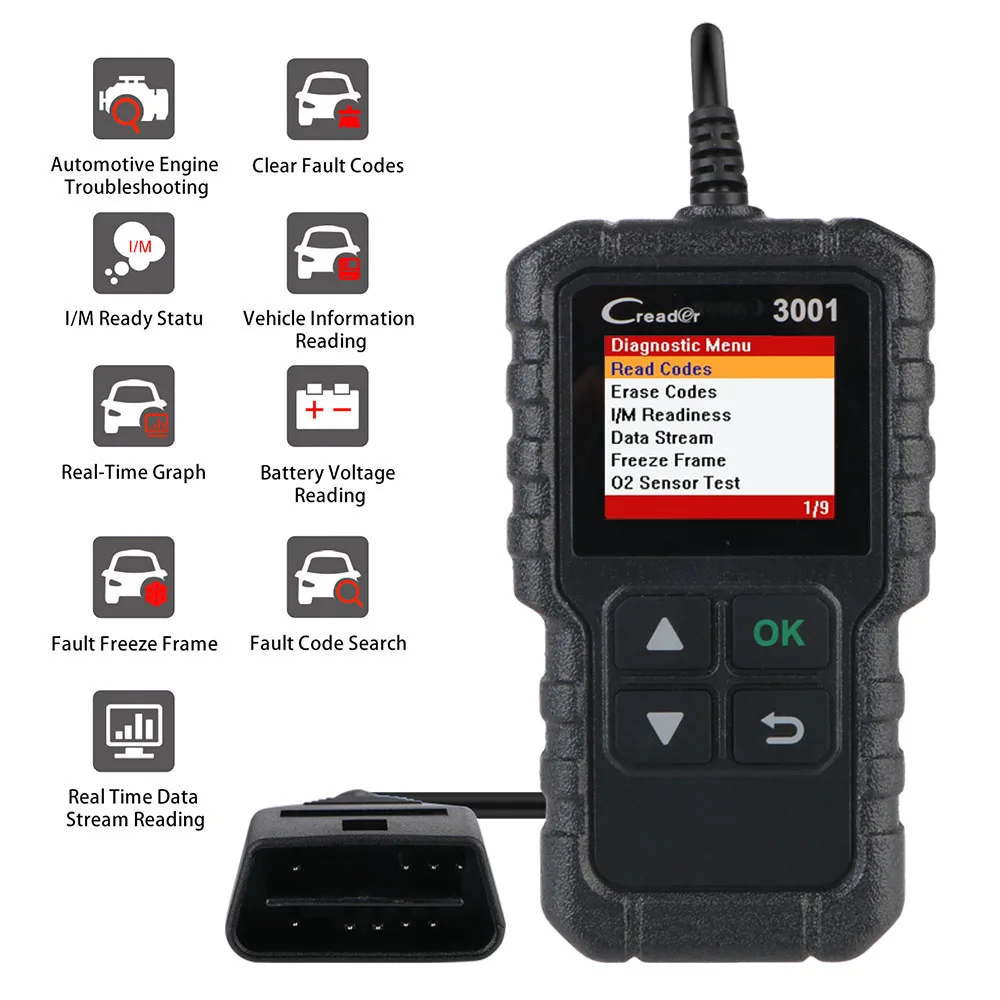 

X431 Поддержка полных функций OBD2 CR3001 OBD2 сканер PK ELM327 V1.5 автоматическое сканирование диагностический инструмент многоязычный код Icar2