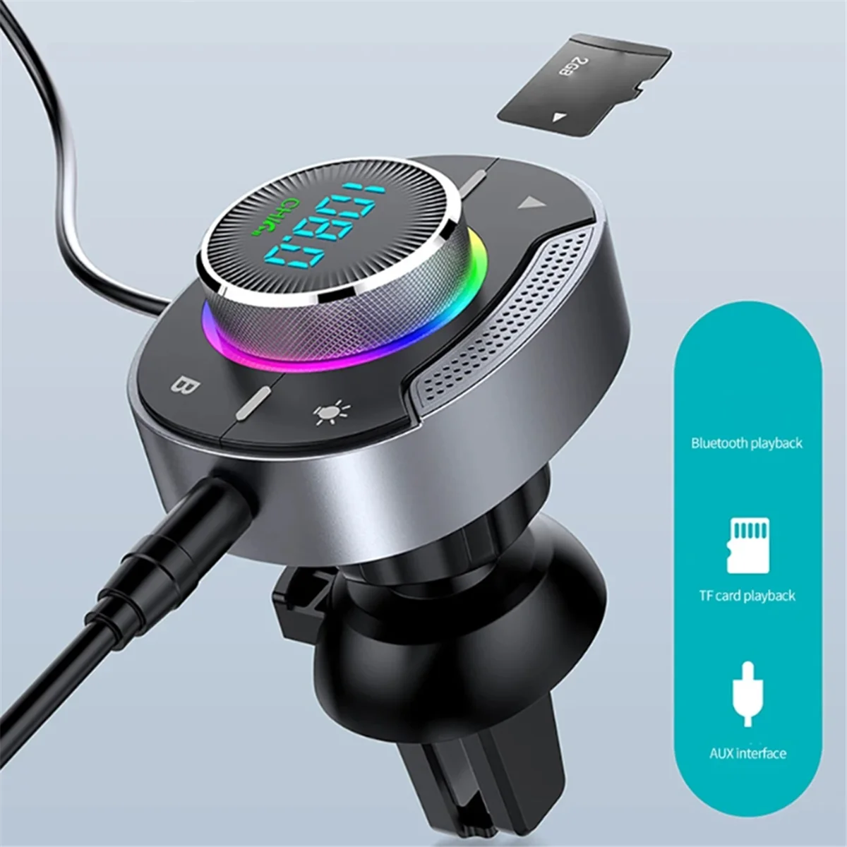 POP-lCar Bluetooth 5.0 FM-Transmitter PD 30W QC3.0 Schnellladegerät Drahtloser Freisprech-Audioempfänger MP3-Musik