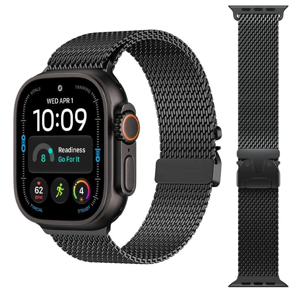 Cinturino Milanese in Titanio per Apple Watch Ultra 4/3/2, 49mm 46mm 45mm 42mm 44mm, Bracciale, Cinturini, Serie 12 11 10 9 8 7 SE 2028