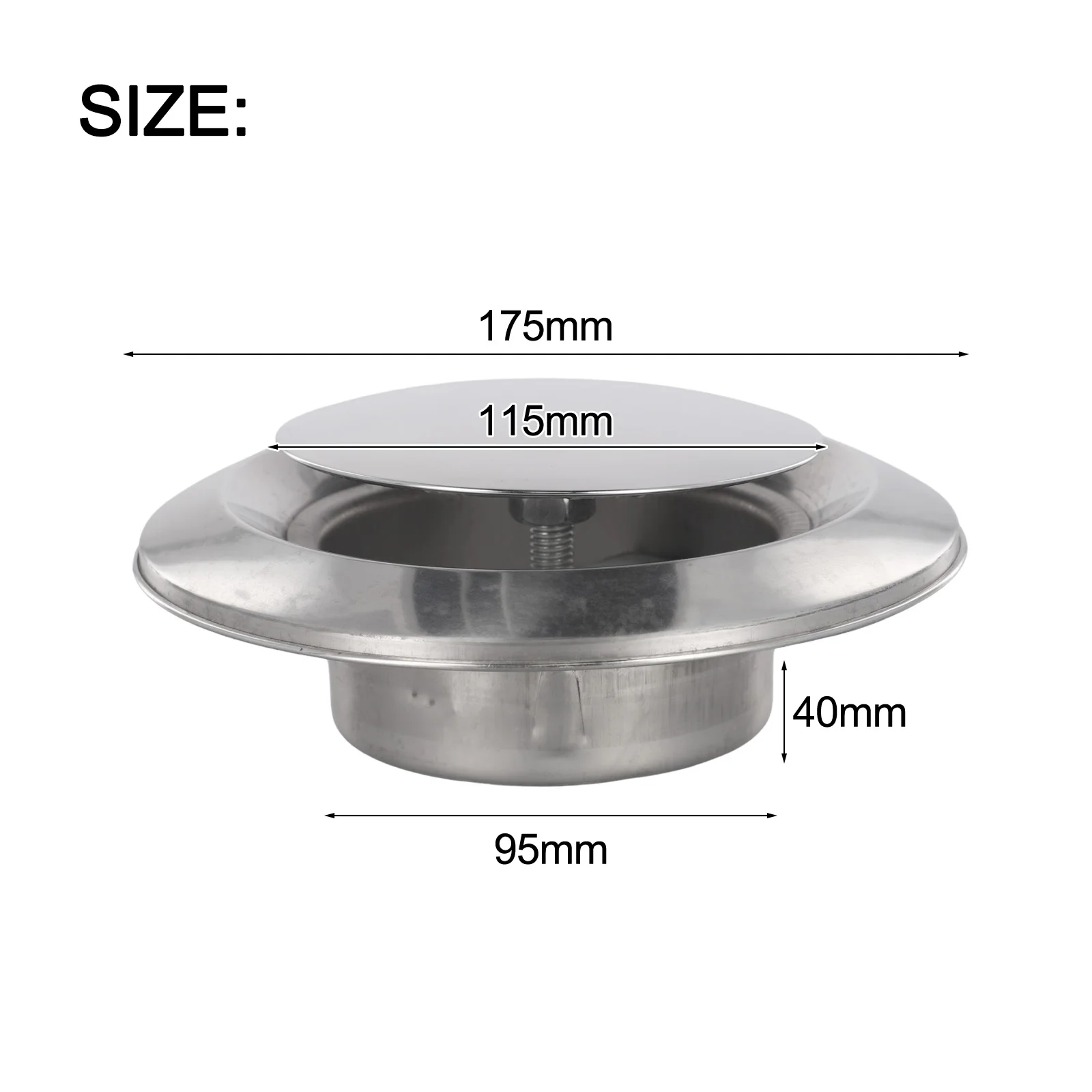 Adjustable Air Flow Ceiling Air Exhaust Portable Air Extractor Sleek Brushed Finish Stable Mounting Ring 4 Inch