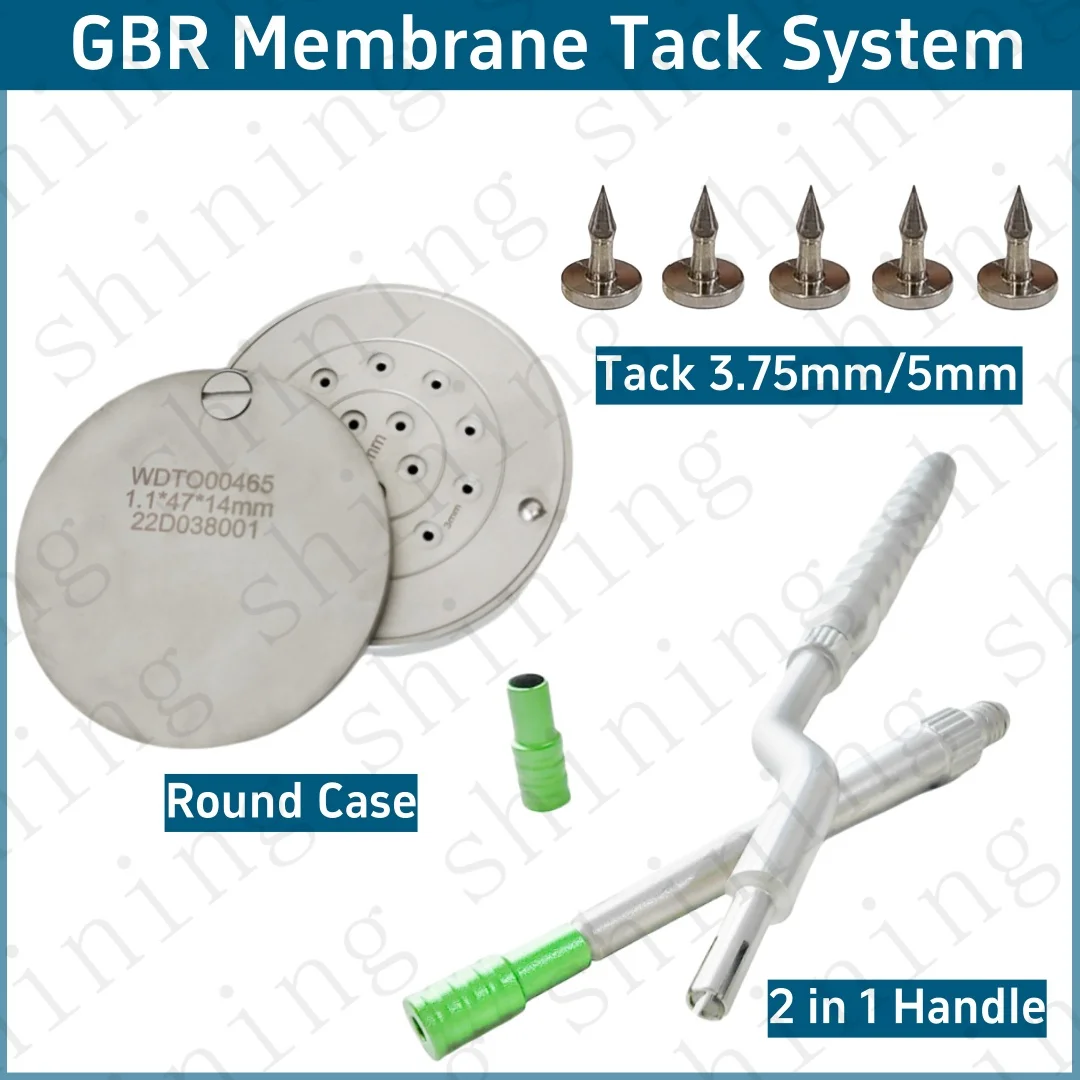 

Dental Bone Tack Titanium Pins Membrane Fixation Stabilization Pin Handle GBR Applicator Nails Dispenser
