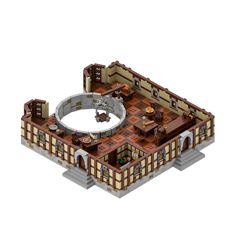 MOC – blocs de construction de modèle du portail de Yawning, jeu de société, donjons, portail de Yawning, hôtel, Architecture créative, briques, jouet cadeau