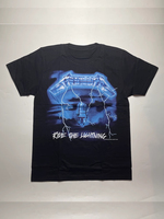 2024 New Metallica Ride Lightning Classic Metal Band Thai Edition Pure Cotton Printed Fashion Short sleeved T-shirt