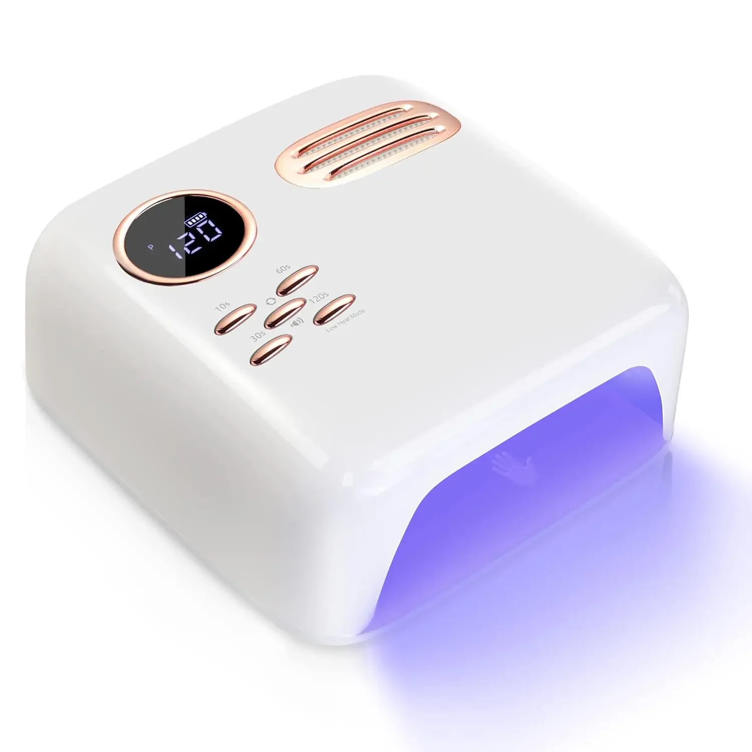 

72W Quick Drying Customizable Chargeable UV Light Lamp ABS Wireless Hybrid Nail Gel Dryer with Electric Battery Power Supply