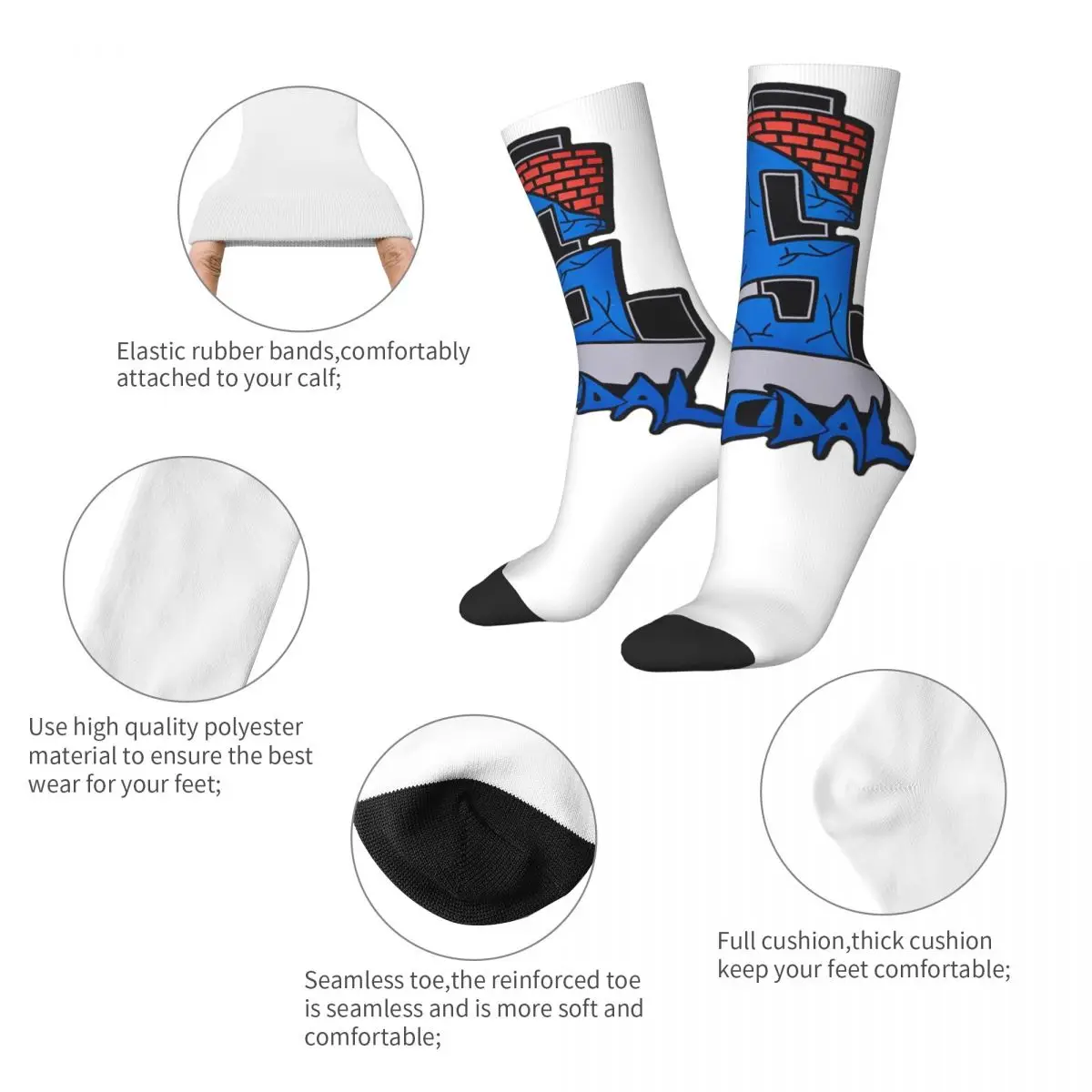 Suicidal Tendencies Socks Men Women Polyester Casual Socks Novelty Spring Summer Autumn Winter Middle Tube Socks Gifts