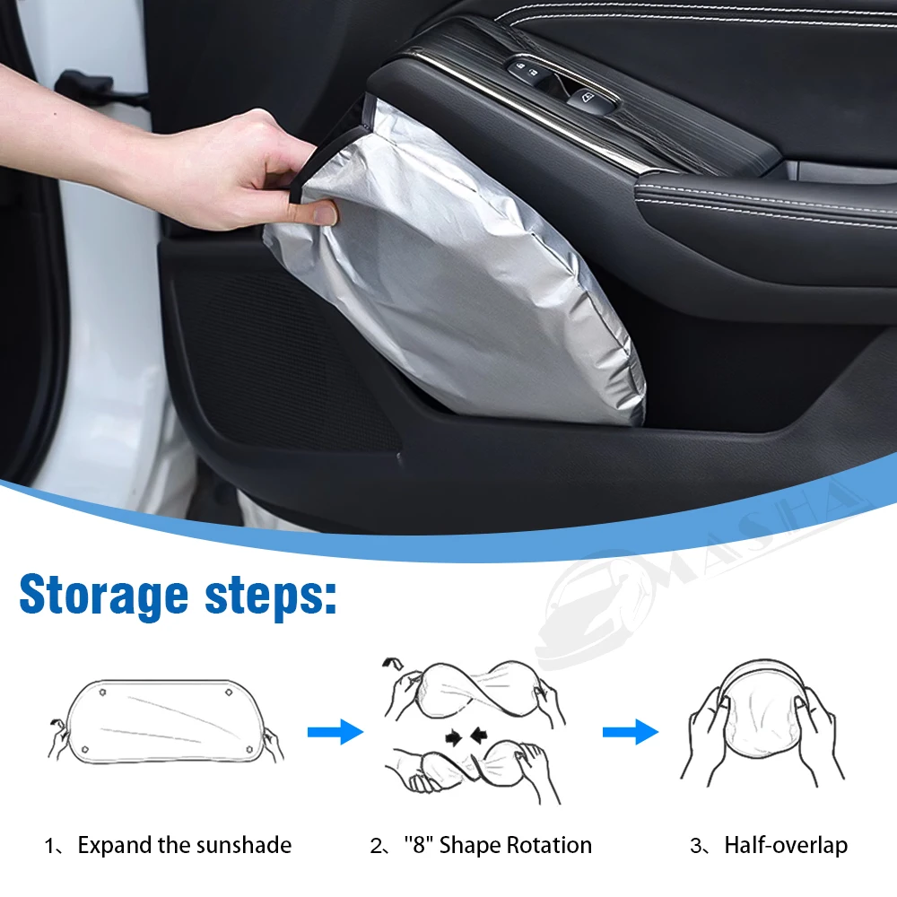 For Toyota Land Cruiser Prado 90 120 150 100 200 Windshield Sun Shade Sunshade Sun Visor Protector Foldable Blocks UV Rays