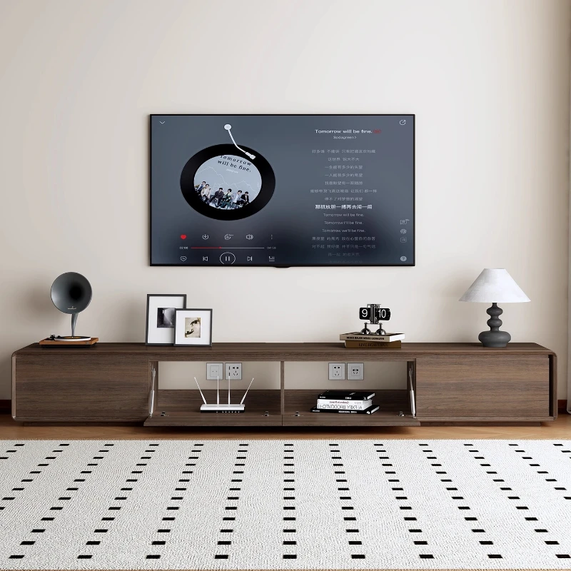 

TV Modern Entertainment Center Electric Fireplace Floating Wood Console Stand Cabinet Muebles De Salon Living Room Furniture