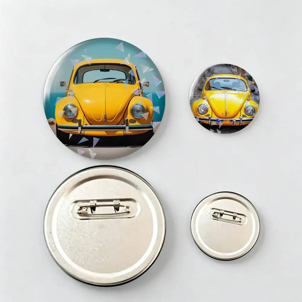 Vintage Beetle Cars-s Brooch Metal Decorative Brooch Pins for Backpack Clothes Jacket Accessories,Souvenir.