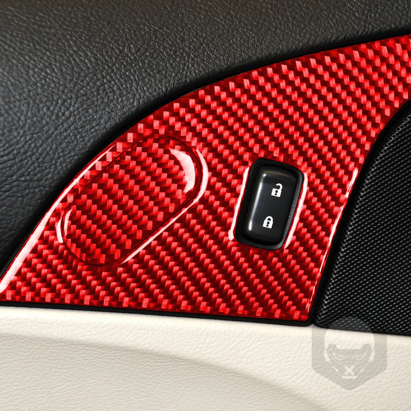 

For Chevrolet Corvette C6 2005-2007 Carbon Fiber Car Door Lock Button Panel Interior Trim Sticker Car Styling