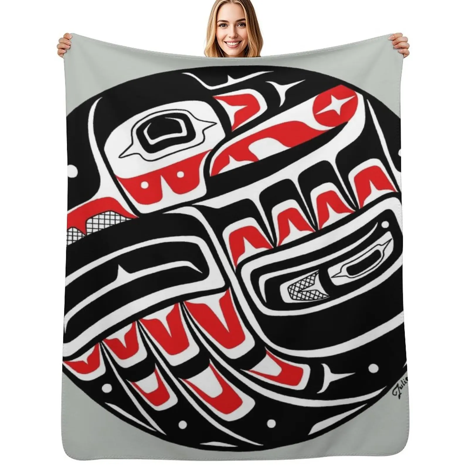 

Raven Steals The Sun - PNW style Throw Blanket for babies for sofa Plush Stuffeds Blankets