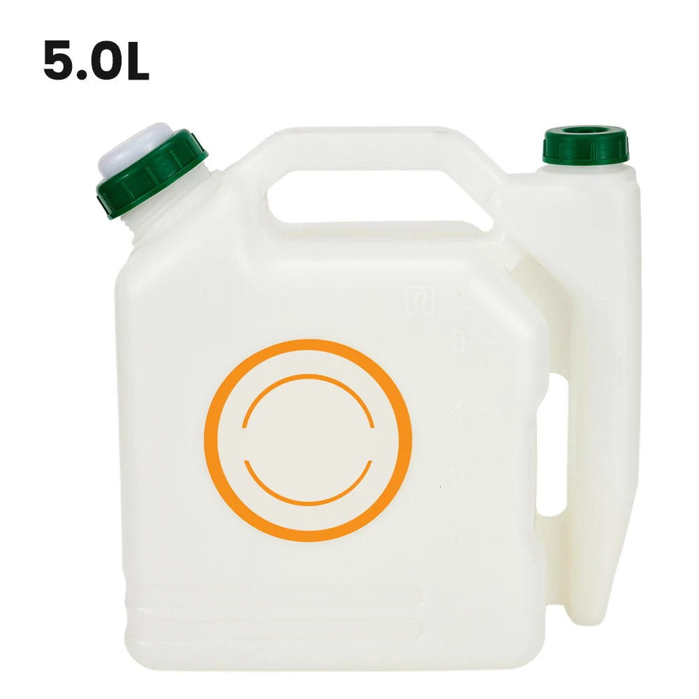 Boquilla de botella mezcladora de combustible útil de alta calidad, tanque exterior de gasolina y aceite, accesorios de 5 litros, cortacésped de motosierra