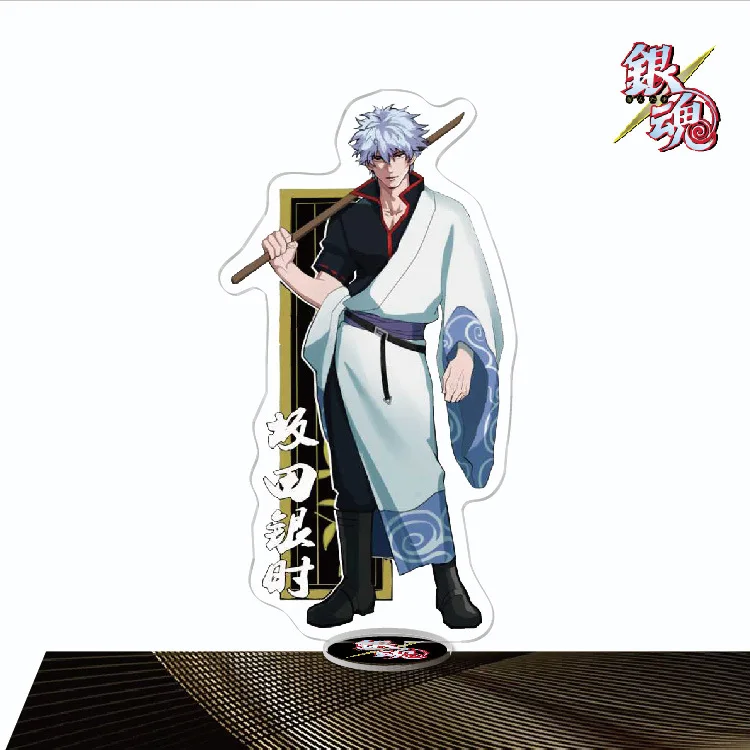 أنيمي جينتاما الاكريليك حامل يوروزويا جينتوكي أرقام المنمنمات مانغا التماثيل المرآب أطقم نموذج اللعب GK الحلي الديكور #4