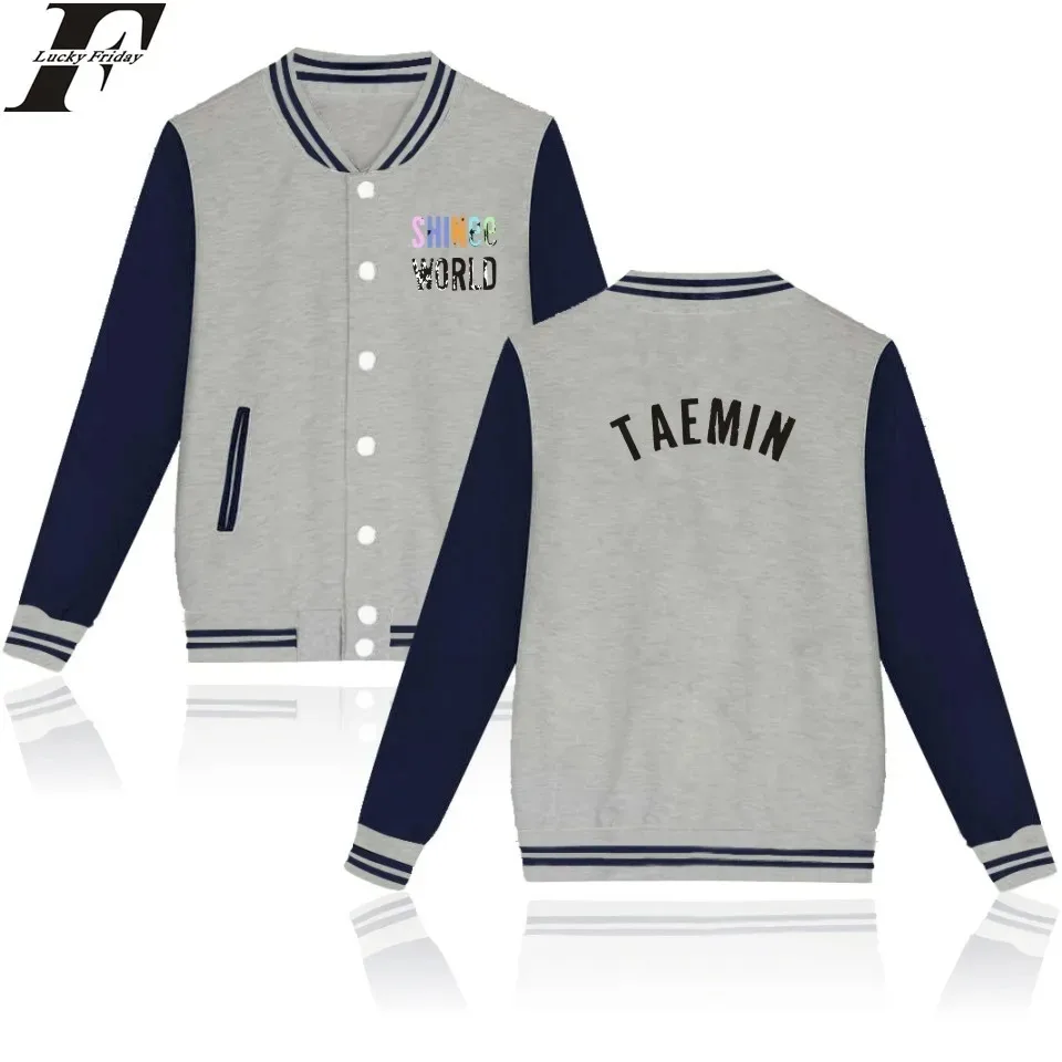 

Latest printing shinee kpop fashion baseball jacket hip hop men women hoodies casual sweater long sleeve jackets coats tops 4xl