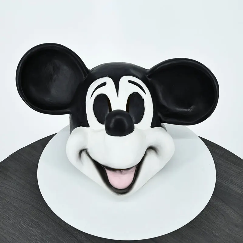 Cartoon Maus Kopf Maske niedlichen Cosplay Mickey Maske Latex Tier Kopf bedeckung verkleiden Masken Halloween Karneval Maske Party Requisiten