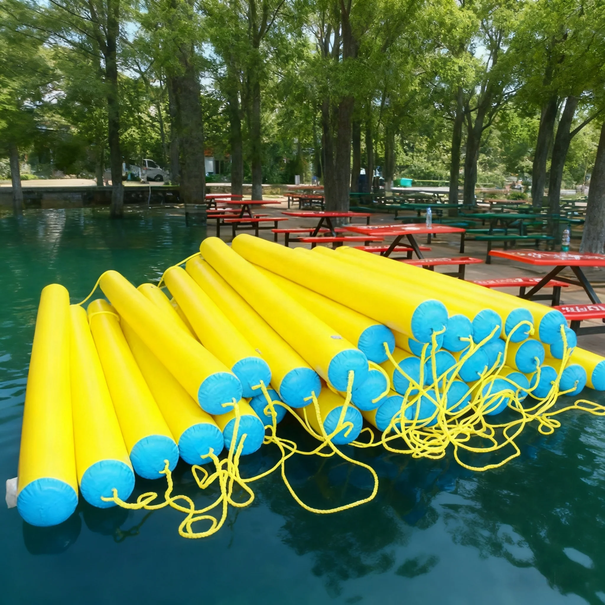 Custom Inflatable Floating Water Triangle Balloon Buoy Swimming Pool Life Buoy for Sale view 5