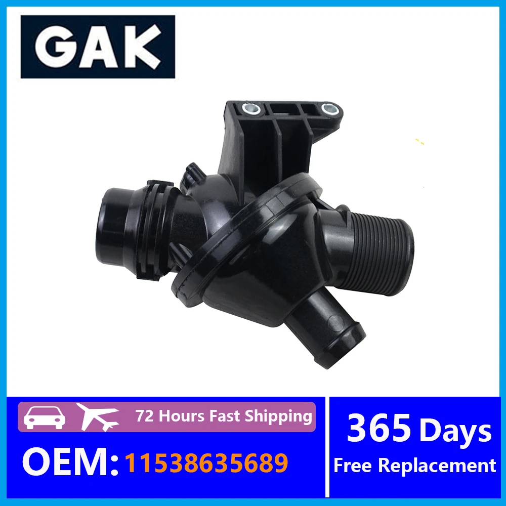 1PCS 11538635689 11538636594 GAK Cooling Water Thermostat Accessories For BMW F15 F20 F21 F22  F30 F31 F32 F33 F34 F36 F80 F82