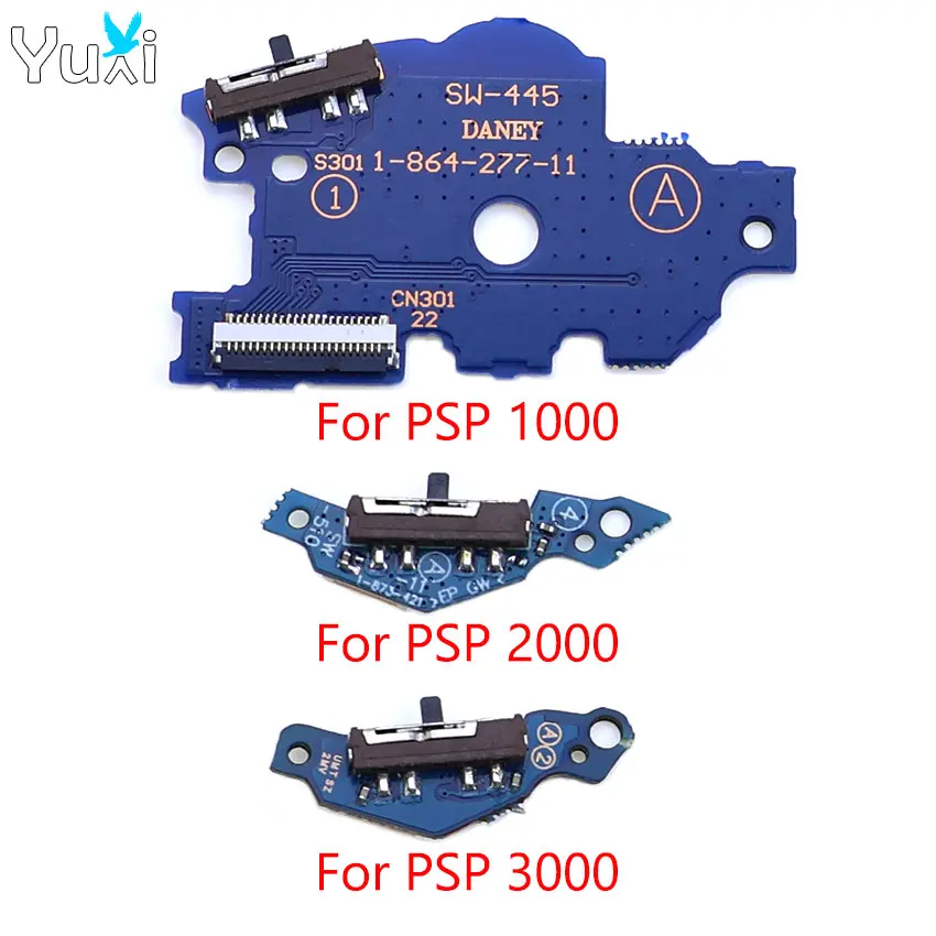 YuXi 1 Piece For PSP 1000 2000 3000 Slide Switch Start Key PCB Power On Off Switch Board Replacement For PSP1000 PSP2000 PSP3000