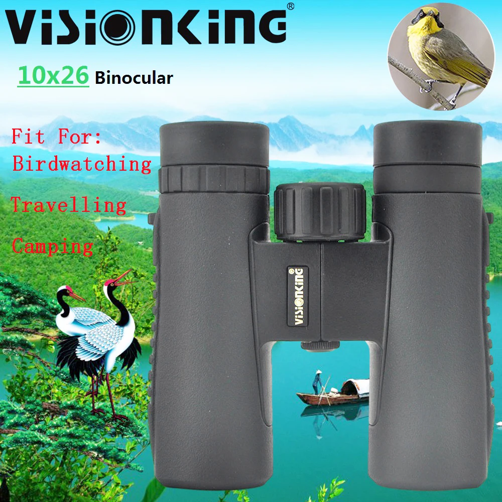 

Профессиональный бинокль Visionking 10x26 с крышечной линзой, легкий, дальнобойный, для кемпинга, наблюдения за птицами, путешествий, выживания, телескоп