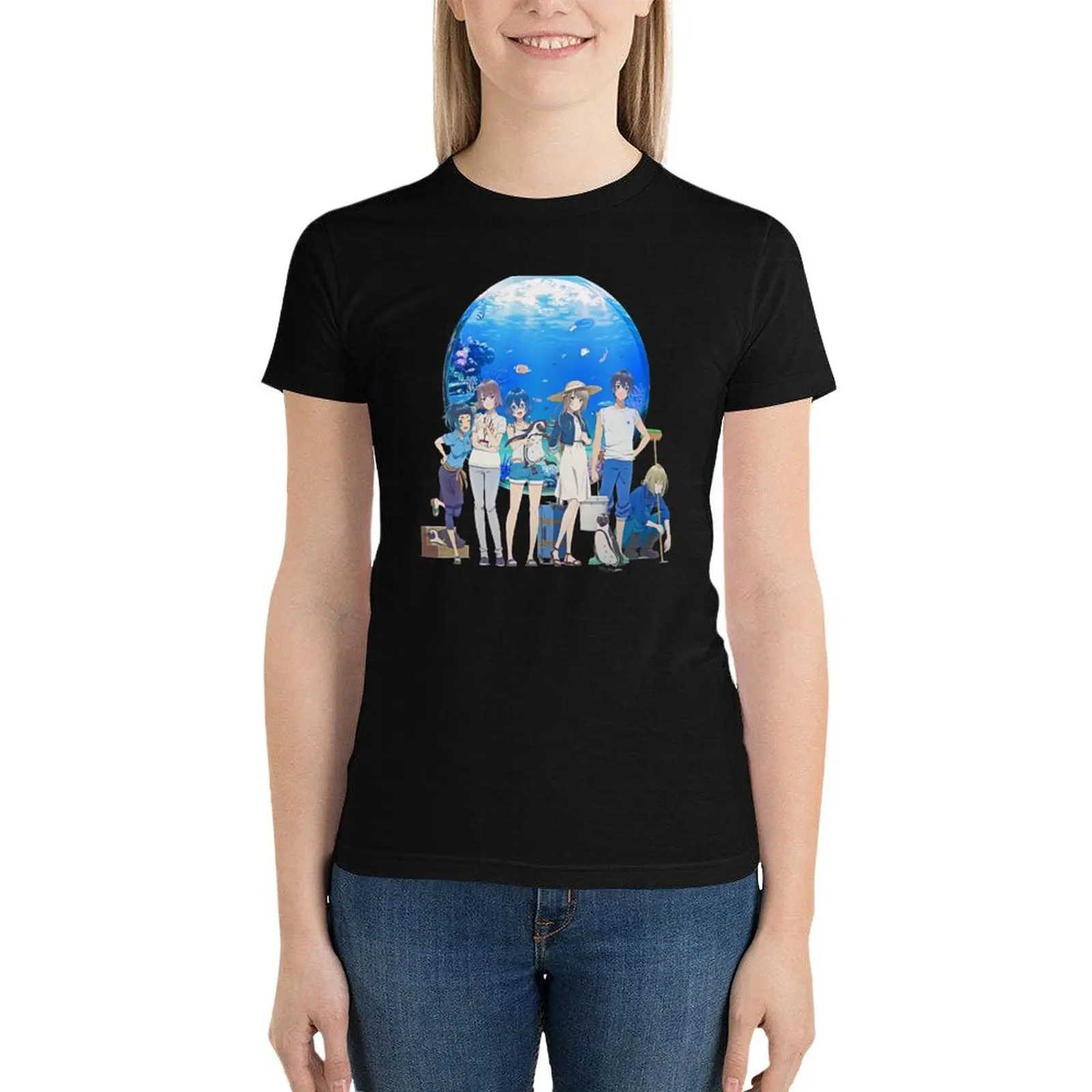 Shiroi Suna no Aquatope The Aquatope on White Sand T-Shirt Blouse anime clothes aesthetic clothes graphics Top Women