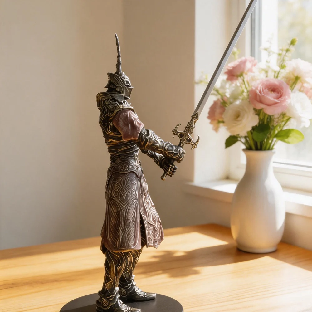 Demon Souls Penetrating Knight Metas Action Figure Model Dark Style Desktop Ornament Trendy Collectible Gift For Adult Collector - view 2