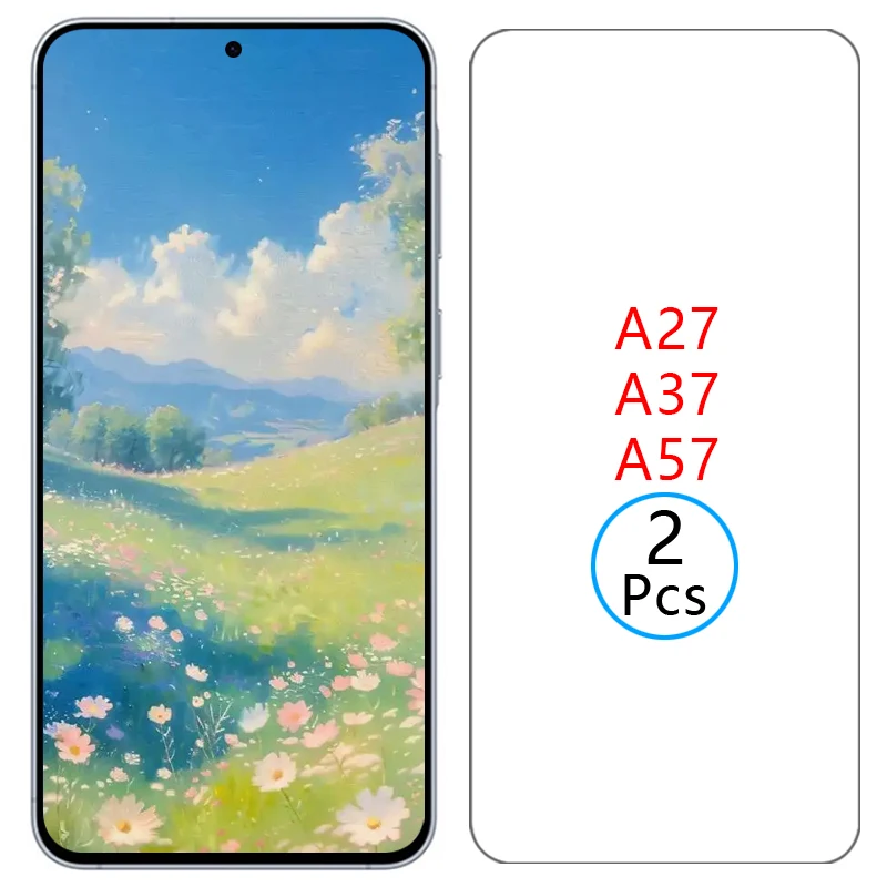 Capa de celular para Samsung Galaxy A27 A37 A57 5G com vidro temperado, capa traseira 360 para A27 A37 A57 27A 37A 57A 5G