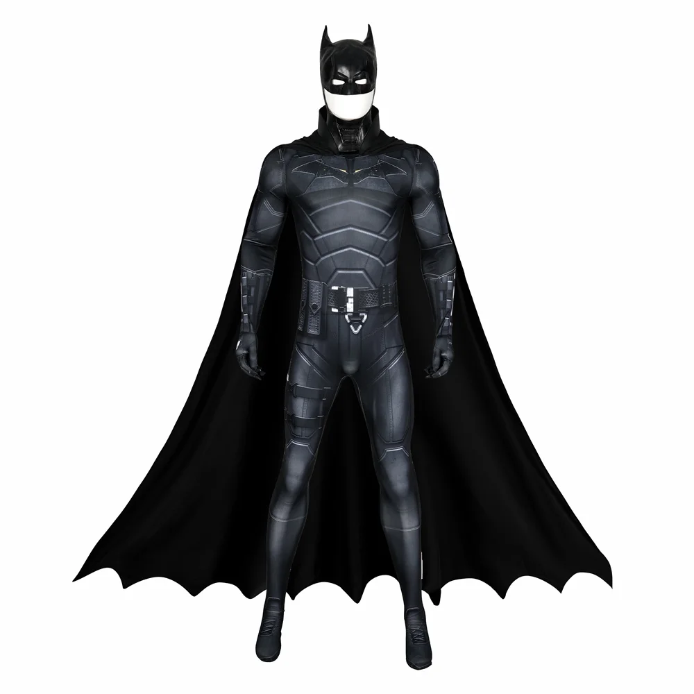 Bat Cosplay Halloween Bruce Costume Adult Superhero Wayne Jumpsuit Fancy Battle Uniform Black Suit Halloween Carnival Clothing