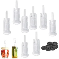 5pcs Simple Airlock Homebrew Air Lock With Silicone Grommets for Brewing Beer Fermentation Wine Making Sauerkraut Kimchi Kombuch
