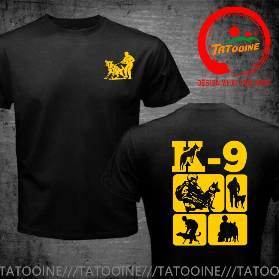 Funny Design TRAINER K9 Team K9 Unit Malinois Dog Training   Shirt Men Fashion Trendy Casual Clothing Stylish Tops Tee Shirt Lei
