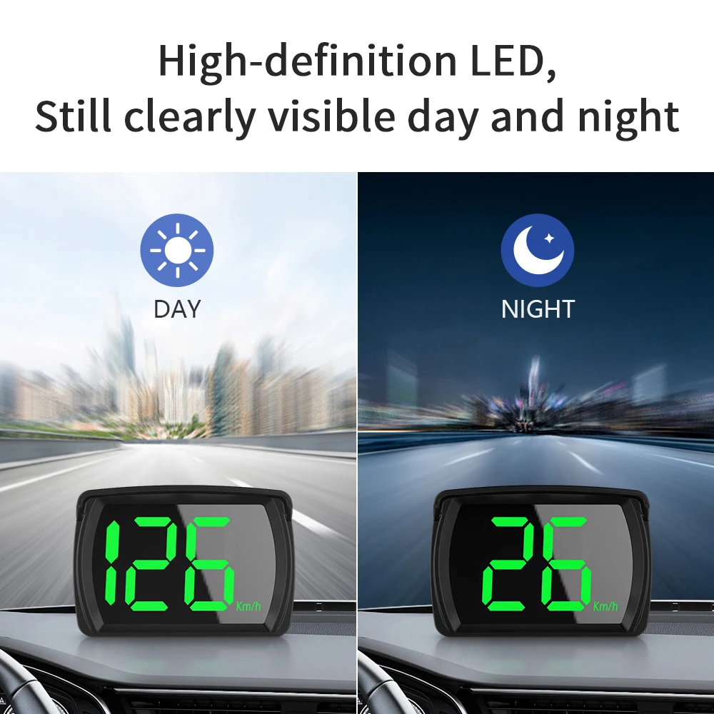 Big Fonts Y03 Speedometer USB HUD Car Head Up Display Digital Gauge Windshield Speed Meter Alarm Tester Automotive Accessories