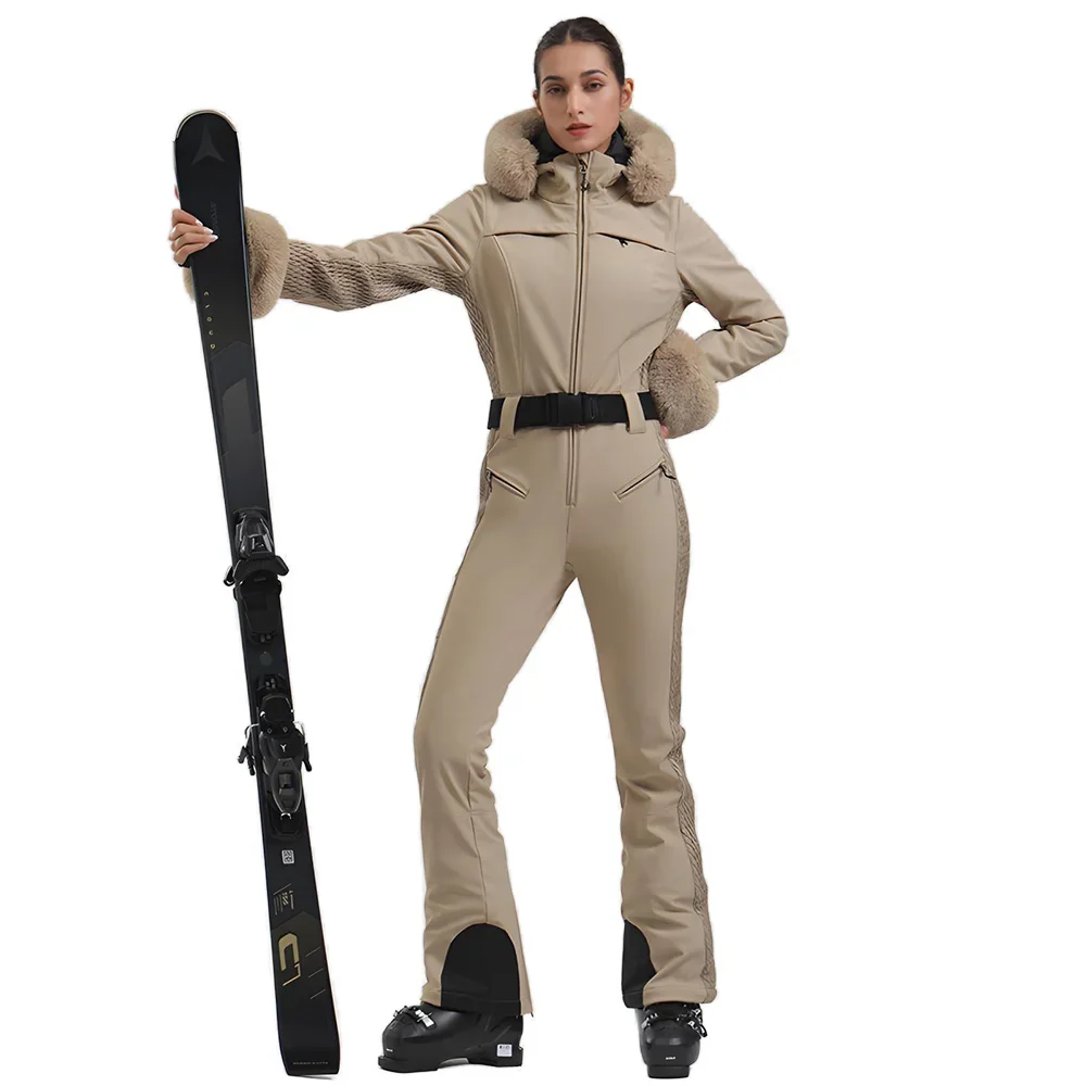 Hochwertiger Winter-Einteiler-Skianzug für Damen, Outdoor-Sport, Snowboard-Jacke mit warmem Overall, atmungsaktiver, wasserdichter Overall