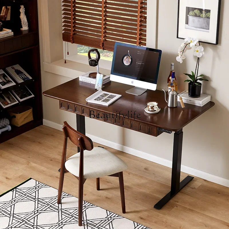 

Solid wood electric lifting table household computer desk office e-sports automatic intelligence