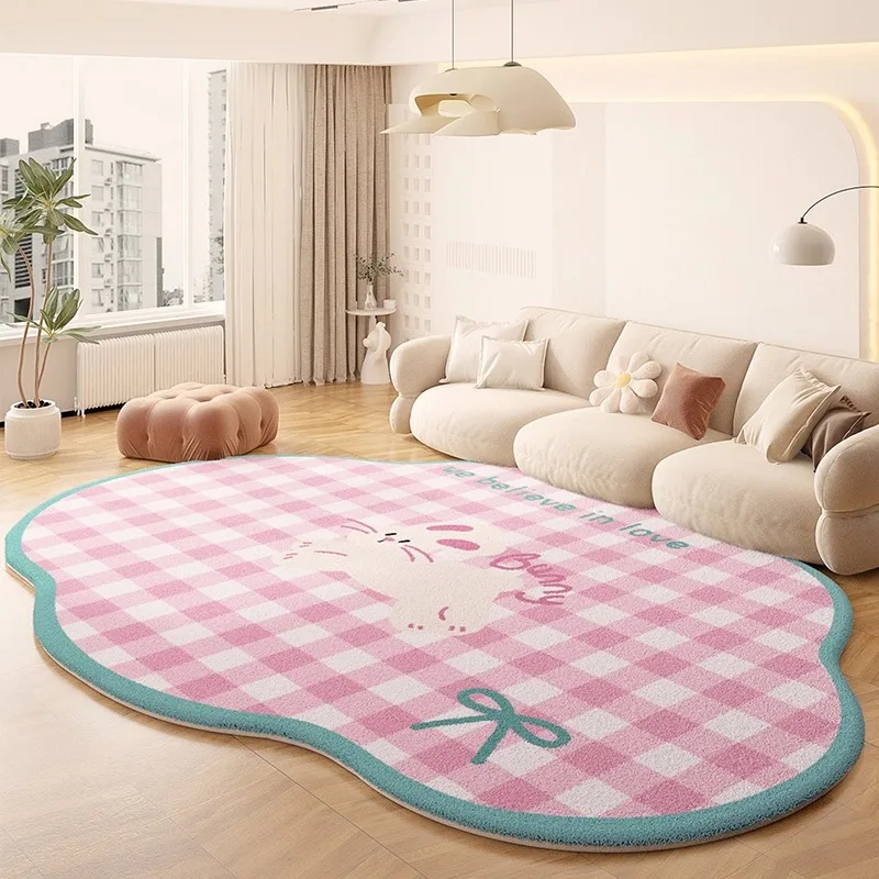 Dopamine Cartoon Irregular Living Room Carpet Washable Sofa Coffee Table Non-slip Floor Mat Bedroom Bedside Special-shaped Rug