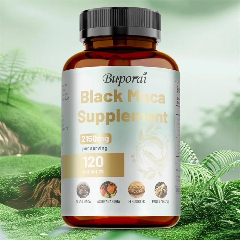 

Male Enhancing Black Maca Capsules - Supports Strength, Energy, Hormone Balance, and Improved Mood