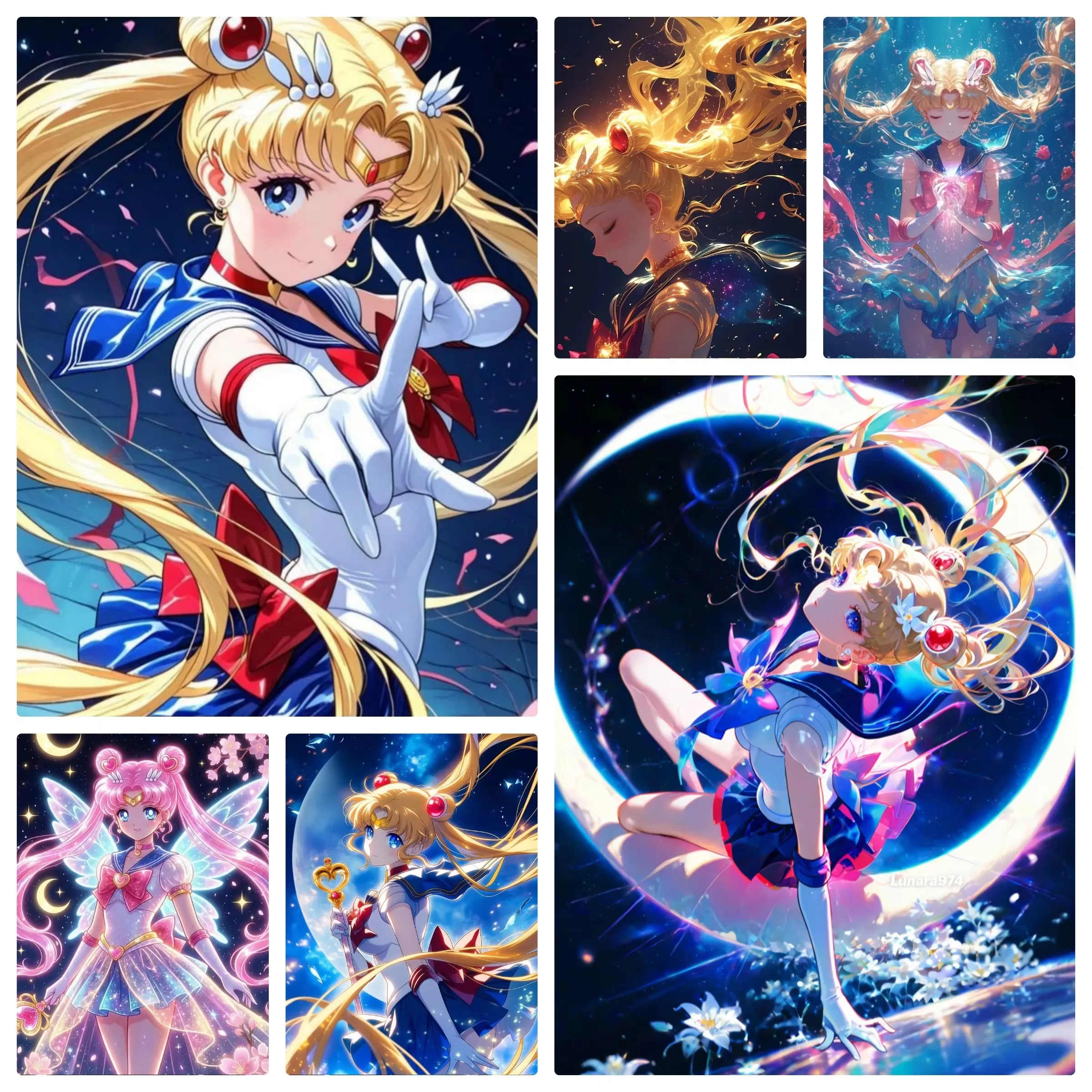 Jigsaw Puzzle 1000 Pieces Puzzle Magical Girl Anime Style Sailor Moon Paper Puzzle Decorative Painting Exercise Brain Thinking