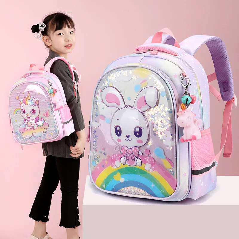 Unicorn Schoolbag Kids Children Mochila Double Shoulder School Bags Cartoon Backpack Waterproof Fashion Backpacks Large Book Bag