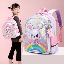 Zaino per unicorno Bambini Bambini Mochila Borse da scuola a doppia spalla Zaino per cartoni animati Zaini moda impermeabili Borsa per libri grande