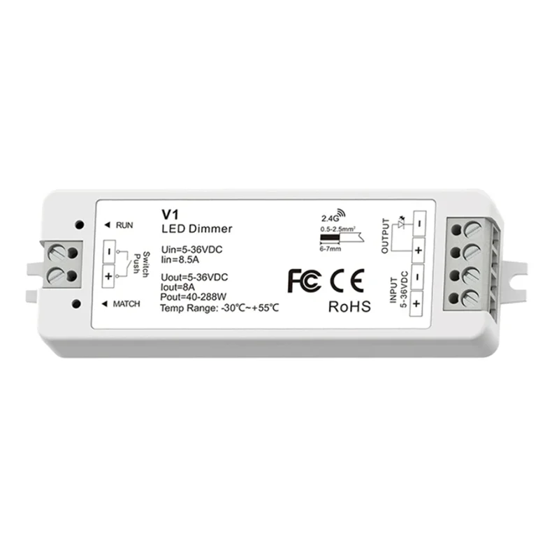 A01F-RF Mini-Stil LED-Dimmer-KIT Innenbeleuchtung 12V 24V 1CH einfarbiger LED-Dimmcontroller