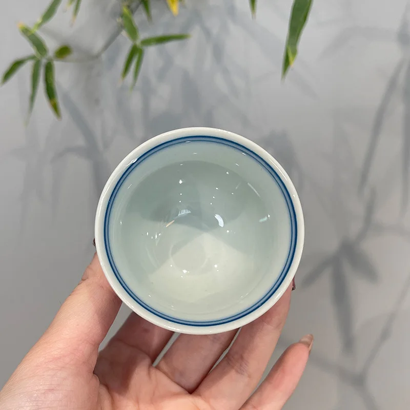 XH266  Pure Hand-Painted Calligraphy Tea Cup, Ceramic Tea Cup Master Cup Single Cup, Kung Fu Tea Set Drinking Tea Cup