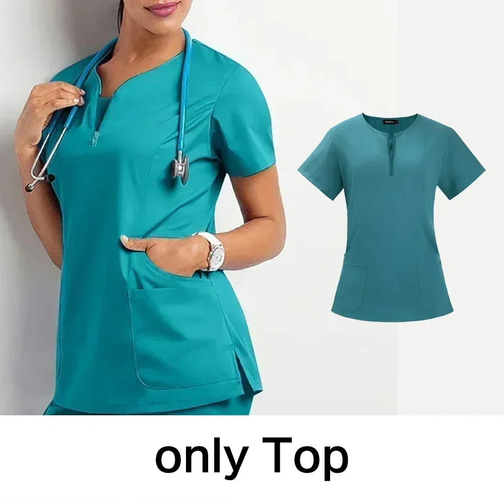 Zahnchirurg Scrubs Separates Handwaschanzug-Set Stretch Schnelltrocknend Krankenhaus Krankenschwester Kleid Klinik Hemd Overalls