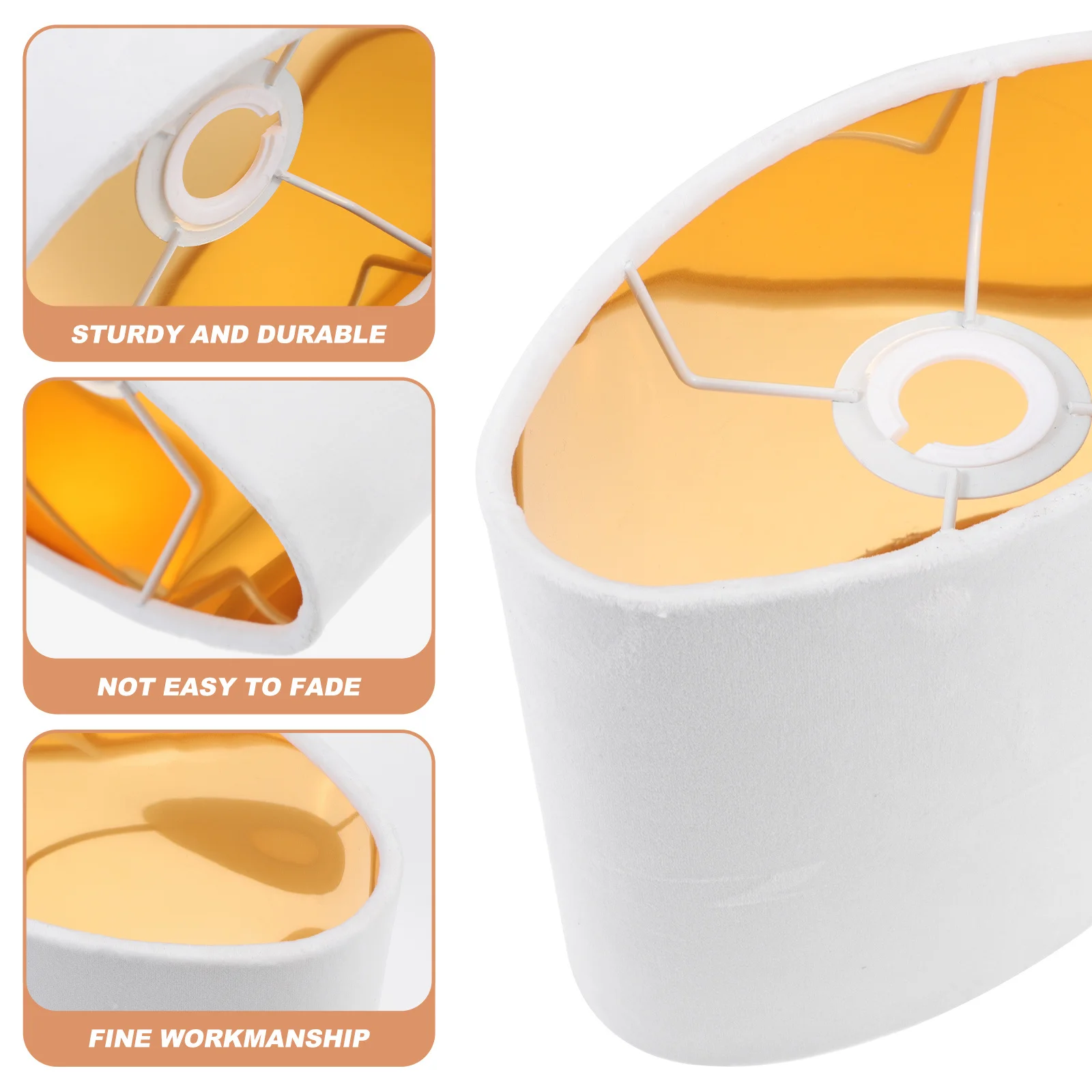 

1Pcs Simple Cloth Lamp Cover Oval Lampshade for Floor Bedside Lamp Easy Installation Sturdy and Safe Home Lighting Decor